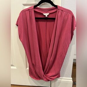 Lucky Brand Dusty Rose Crossover Modal Top